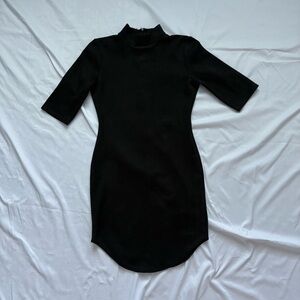Misguided Elegant Suede Black Women's Dress